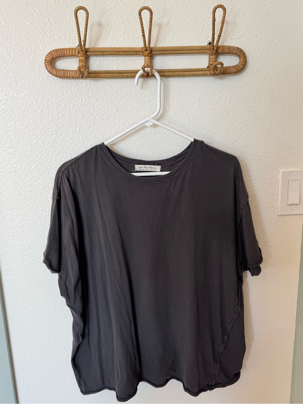 We The Free Oversized Short Sleeve Tee in Charcoal